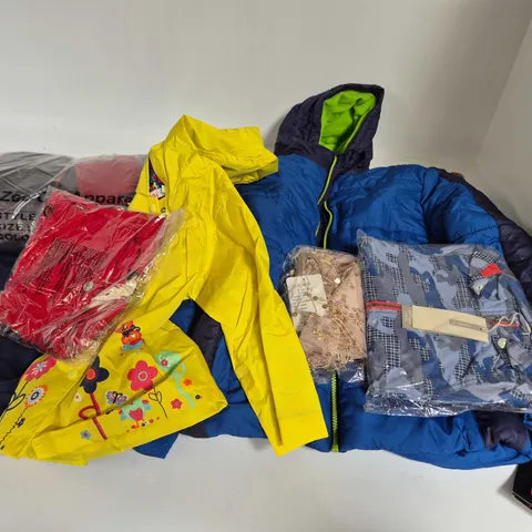 APPROXIMATELY 38 ASSORTED KIDS/TODDLERS JACKETS CLOTHING ITEMS IN VARIOUS SIZES, STYLES & COLOURS TO INCLUDE BRANDS SUCH AS BYMROSEMONT, NAME IT, LZH, ETC - COLLECTION ONLY