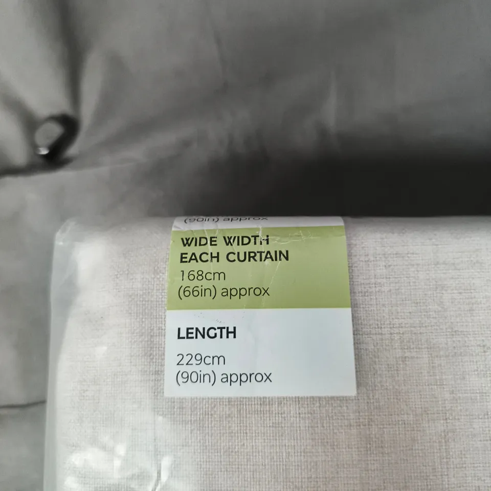 M&S HOME EYELET CURTAINS – BLACKOUT, 168 CM X 229 CM, BEIGE