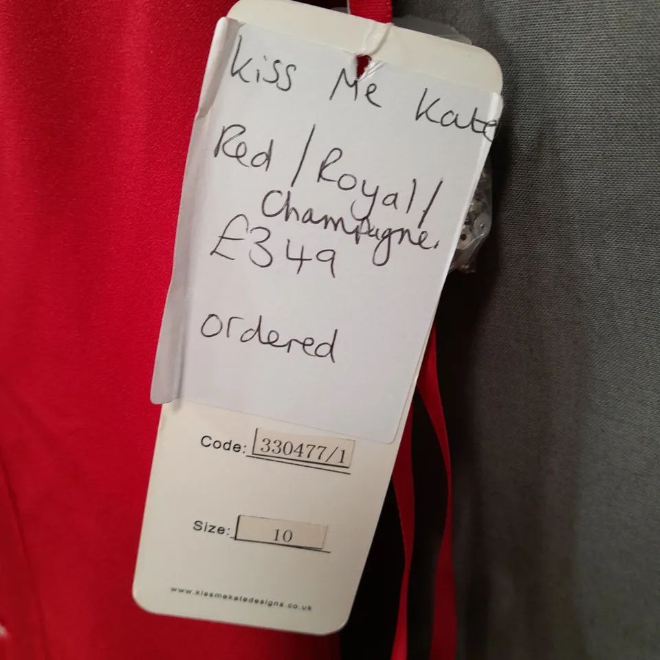 KISS KATE EMBELLISHED OCCASIONAL DRESS IN RED - 10