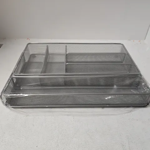SEALED HONEY-CAN-DO KCH 02163 STEEL MESH 7 COMPARTMENT EXPANDABLE UTILITY DRAWER ORGANIZER, SILVER 