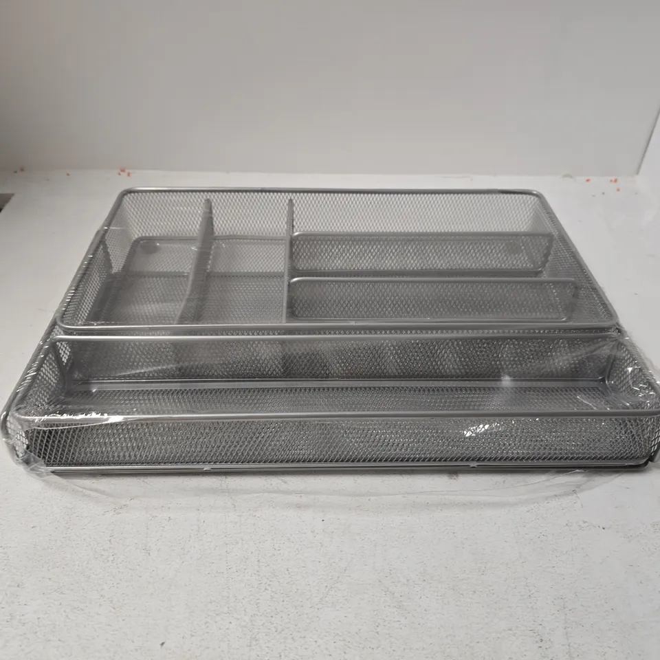 SEALED HONEY-CAN-DO KCH 02163 STEEL MESH 7 COMPARTMENT EXPANDABLE UTILITY DRAWER ORGANIZER, SILVER