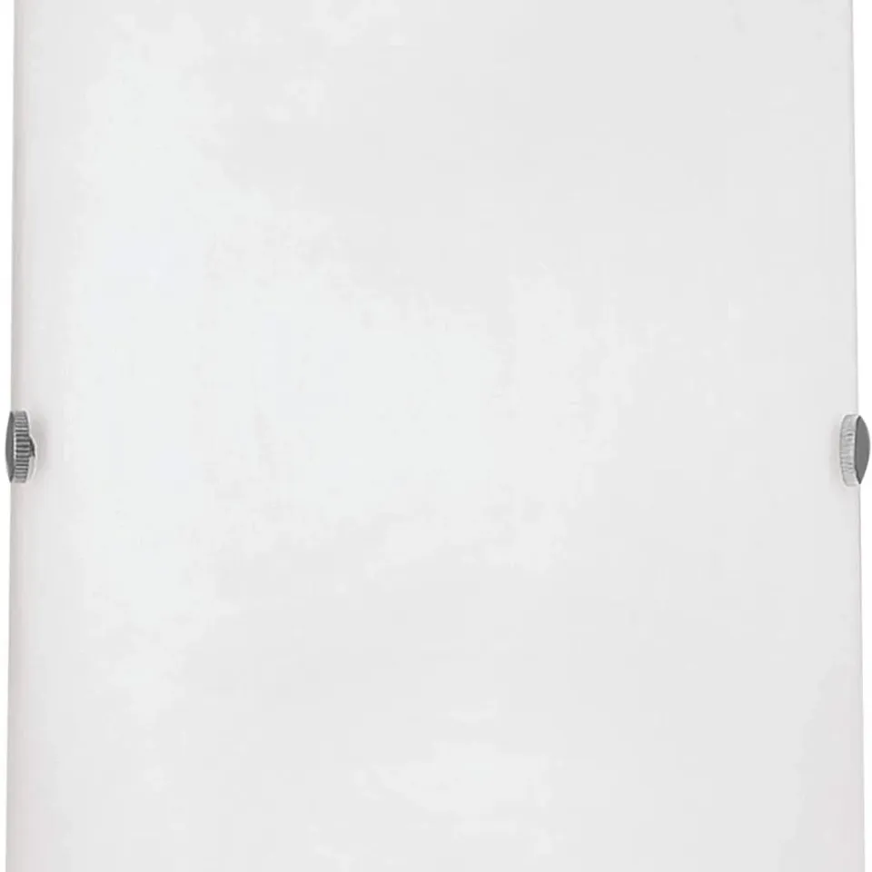 BOXED EGLO TROY 3 1-LIGHT CEILING PENDANT SATIN NICKEL AND WHITE GLASS