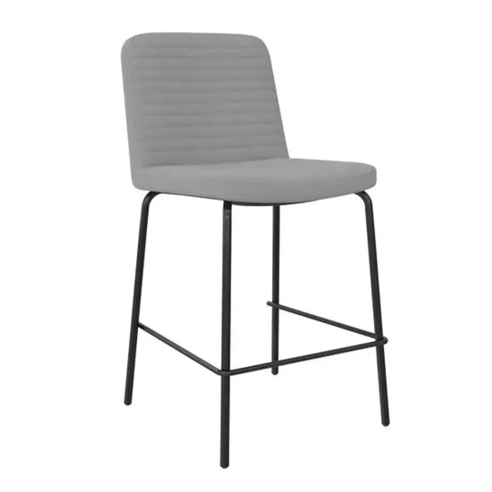 BOXED COREY COUNTER STOOL GREY LINEN