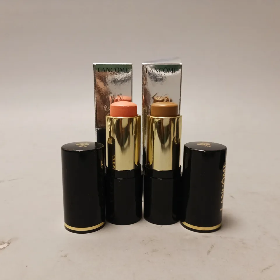 2 BOXED LANCOME TEINT IDOLE ULTRA WEAR STICK BLUSH TO INCLUDE 203-VIBRANT CORAL, 13-SIENNE 