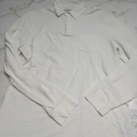 REISS LONG SLEEVED POLO SHIRT SIZE L