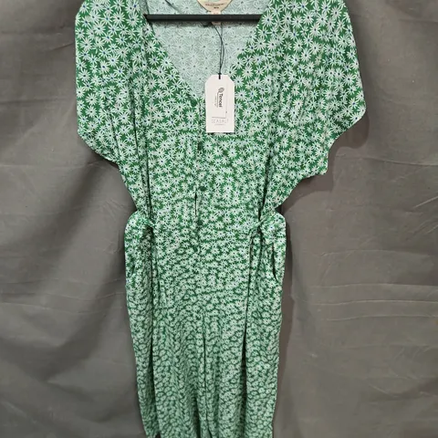 SEASALT CORNWALL ROSE TRELLIS JUMPSUIT IN SCREENPRINT DAISY ISLAND SIZE 18