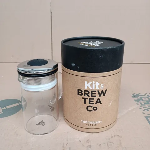 KIT BREW TEA CO THE TEA POT FOR ONE – GLASS TEACUP WITH INFUSER