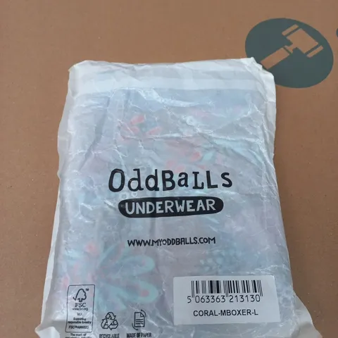 ODDBALLS CORAL BOXER BRIEFS – MEN’S UNDERWEAR, SIZE L