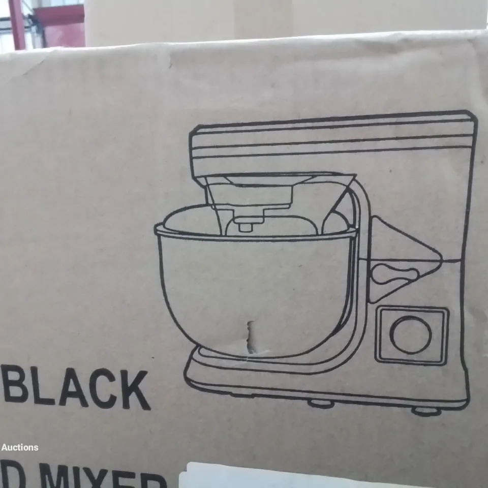 BOXED NEO BLACK FOOD BAKING ELECTRIC STAND MIXER 5L 6 SPEED STAINLESS STEEL MIXING BOWL 800W (1 BOX)