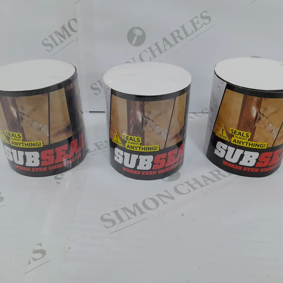 BOXED 3 PIECE SFIXX SUB SEAL BLACK WATERPROOF REPAIR TAPE 10CM X 1.5M