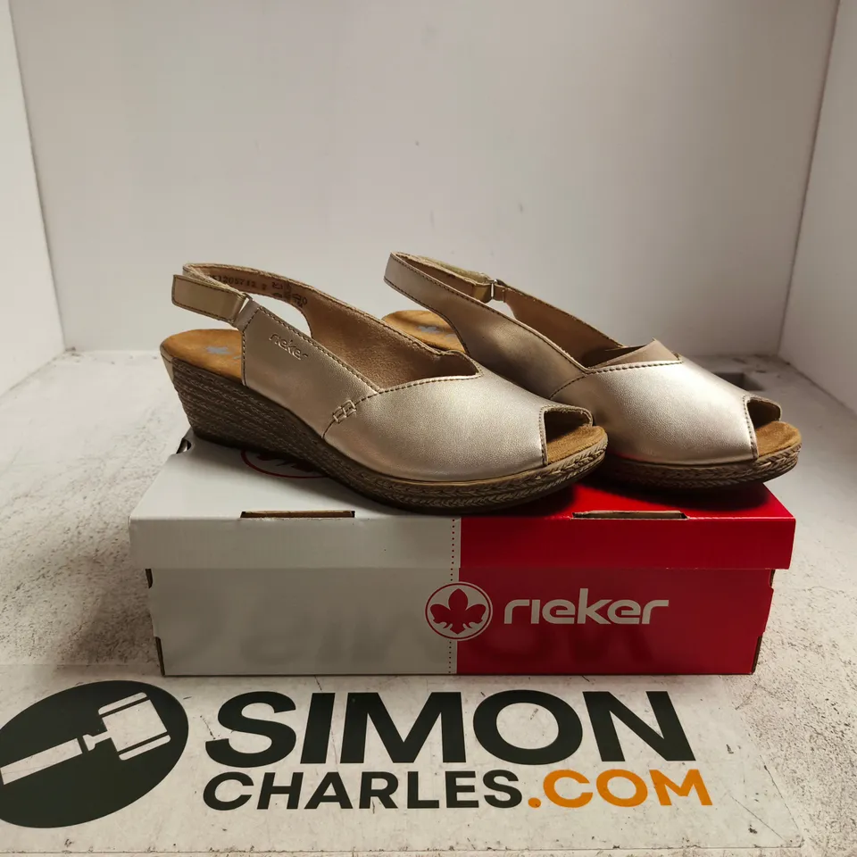 RIEKER WEDGE SANDAL – GOLD, UK 7.5 (EU 41)