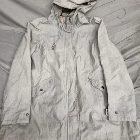 MOUNTAIN WARHOUSE LIGHT GREY HOODED PARKA-STYLE JACKET