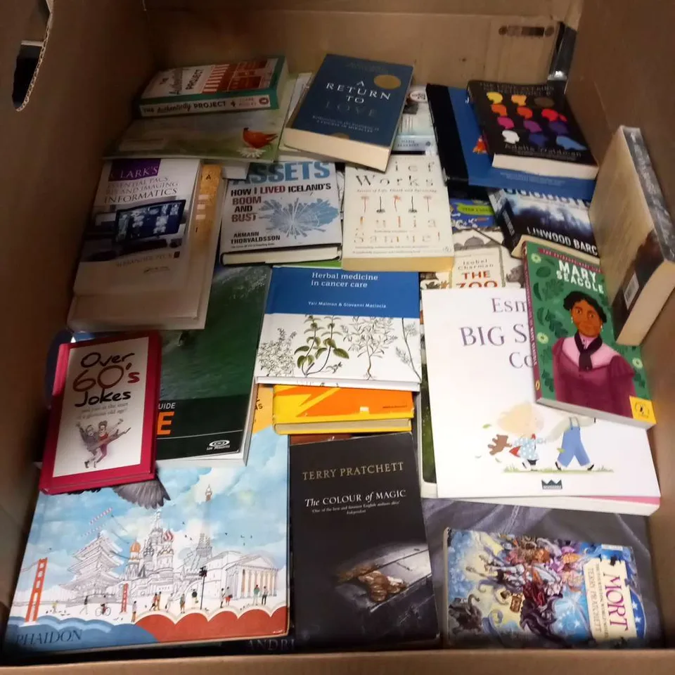 LARGE QUANTITY OF ASSORTED BOOK TITLES INCLUDE FICTION AND NON-FICTION TITLES BY AUTHORS SUCH AS;