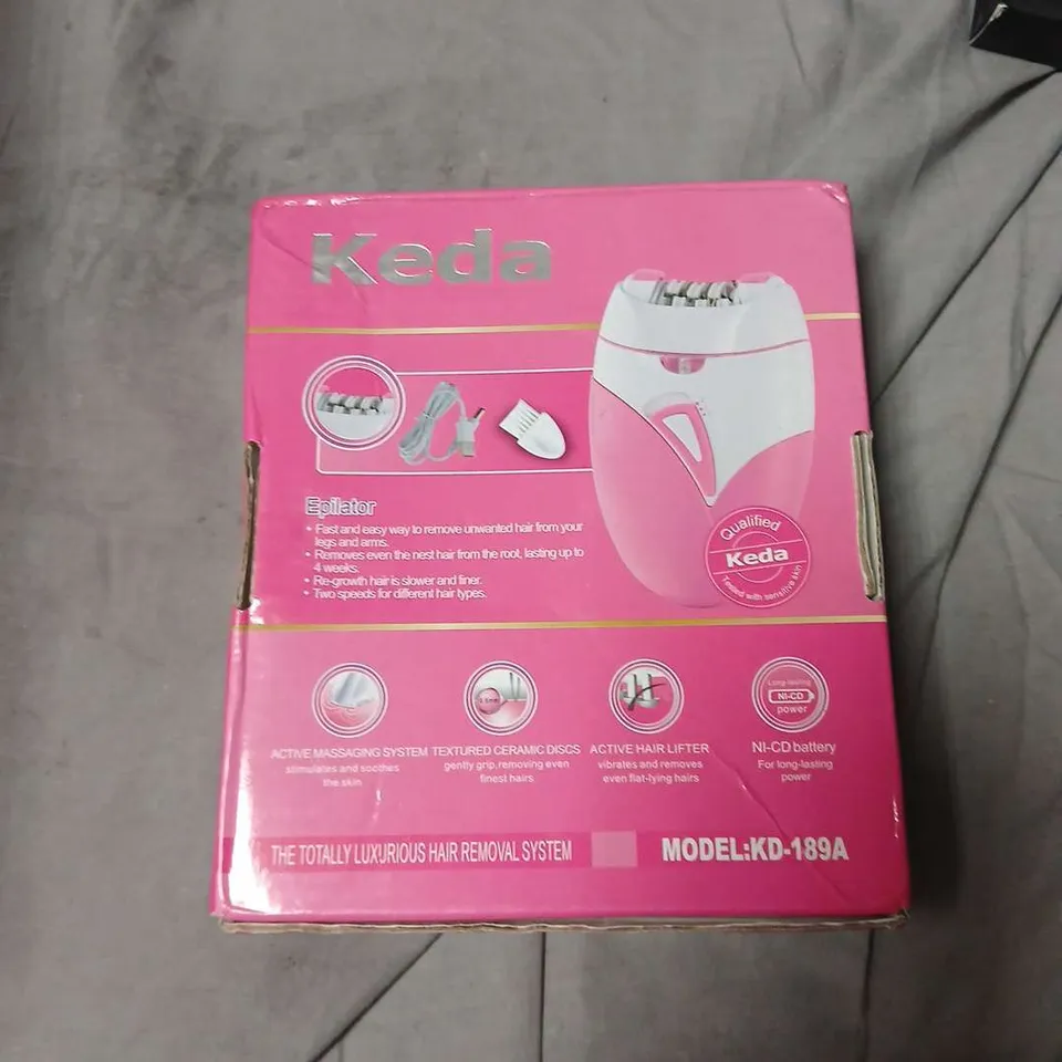 Keda Epilator KD-189A – Pink Boxed Hair Removal System