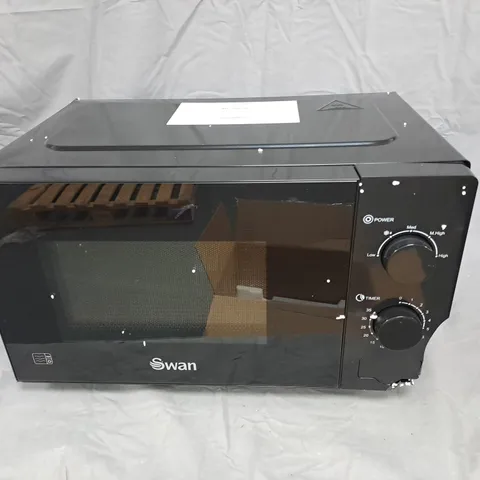 SWAN 20L 700W MANUAL MICROWAVE - BLACK - COLLECTION ONLY 
