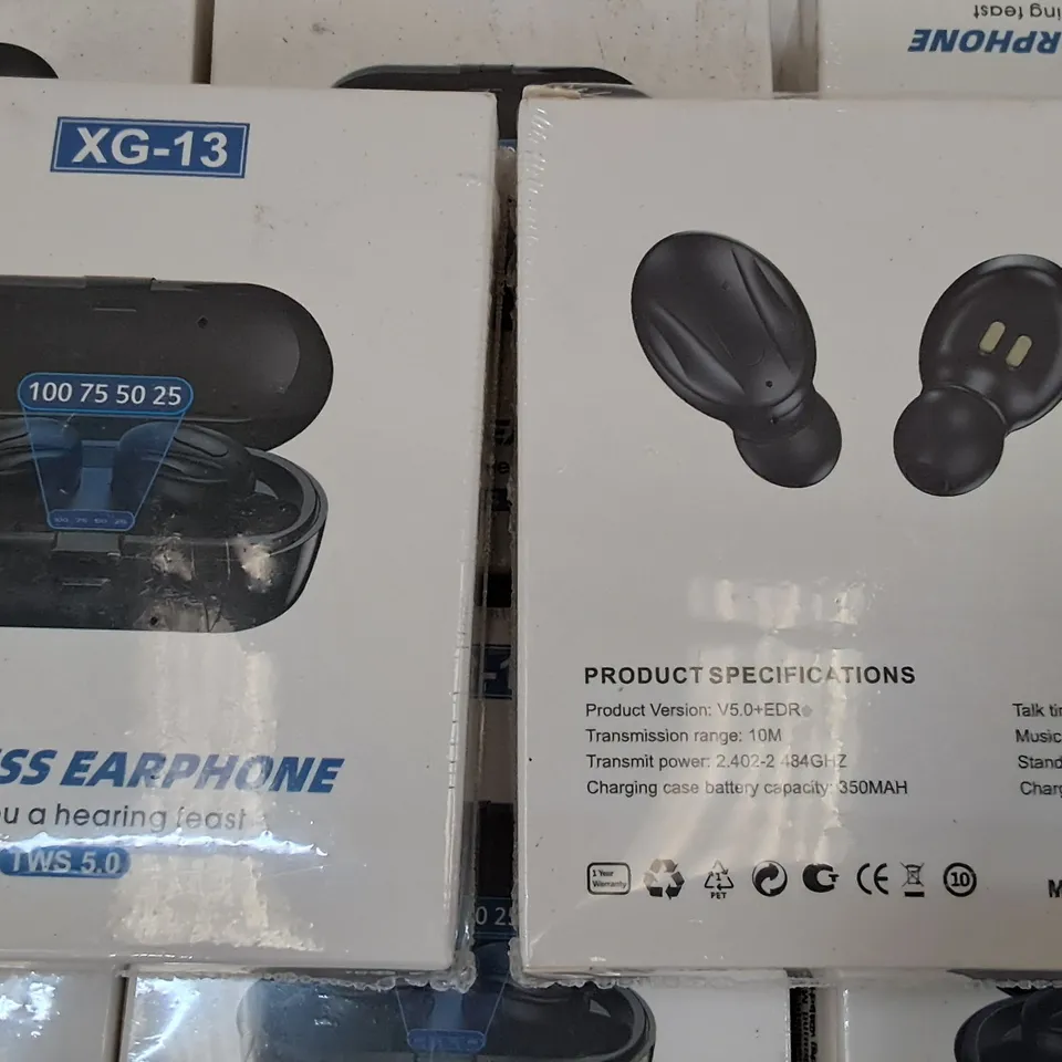 LOT OF 10 SEALED XG-13 WIRELESS EARPHONES