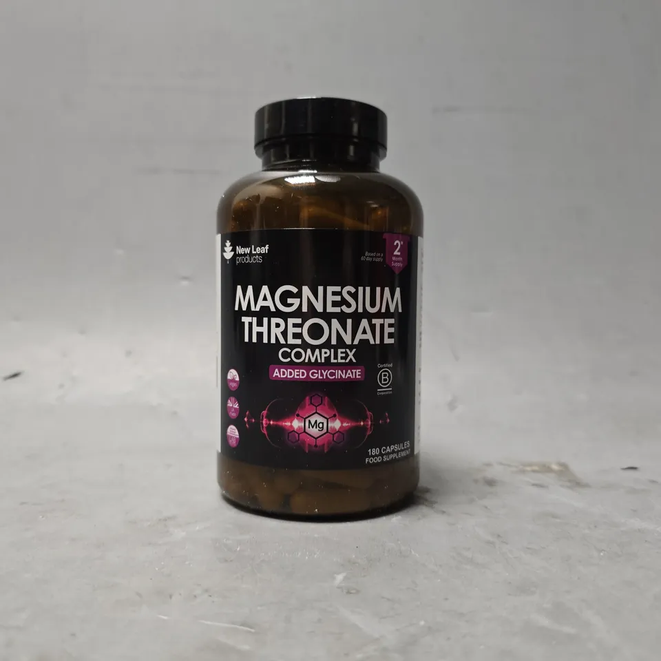 MAGNESIUM THREONATE COMPLEX - 180 POTENT VEGAN CAPSULES + MAGNESIUM GLYCINATE