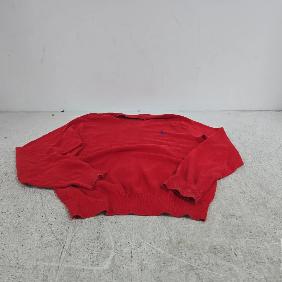 POLO RALPH LAUREN RED JUMPER MEDIUM