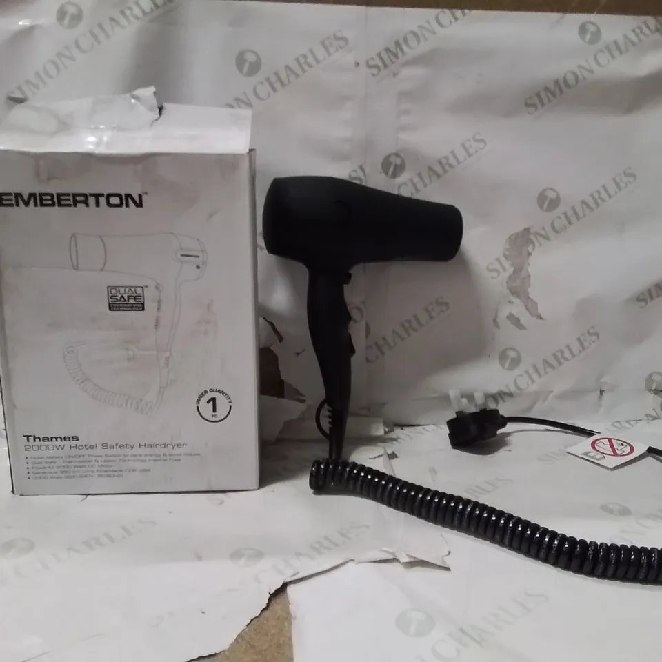 BOXED 2000W HOTEL SAFETY HAIR DRYER 