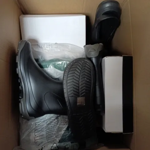 BOX OF APPROXIMATELY 10 PAIRS OF ASSORTED SHOES IN VARIOUS COLOUR, STYLES AND SIZES