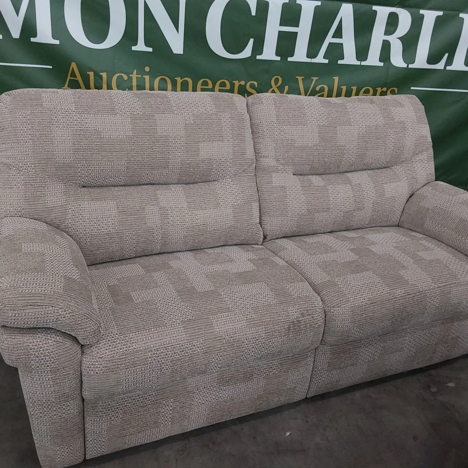 QUALITY BRITISH DESIGNER G PLAN SEATTLE THREE SEATER FARO SANDS FABRIC 