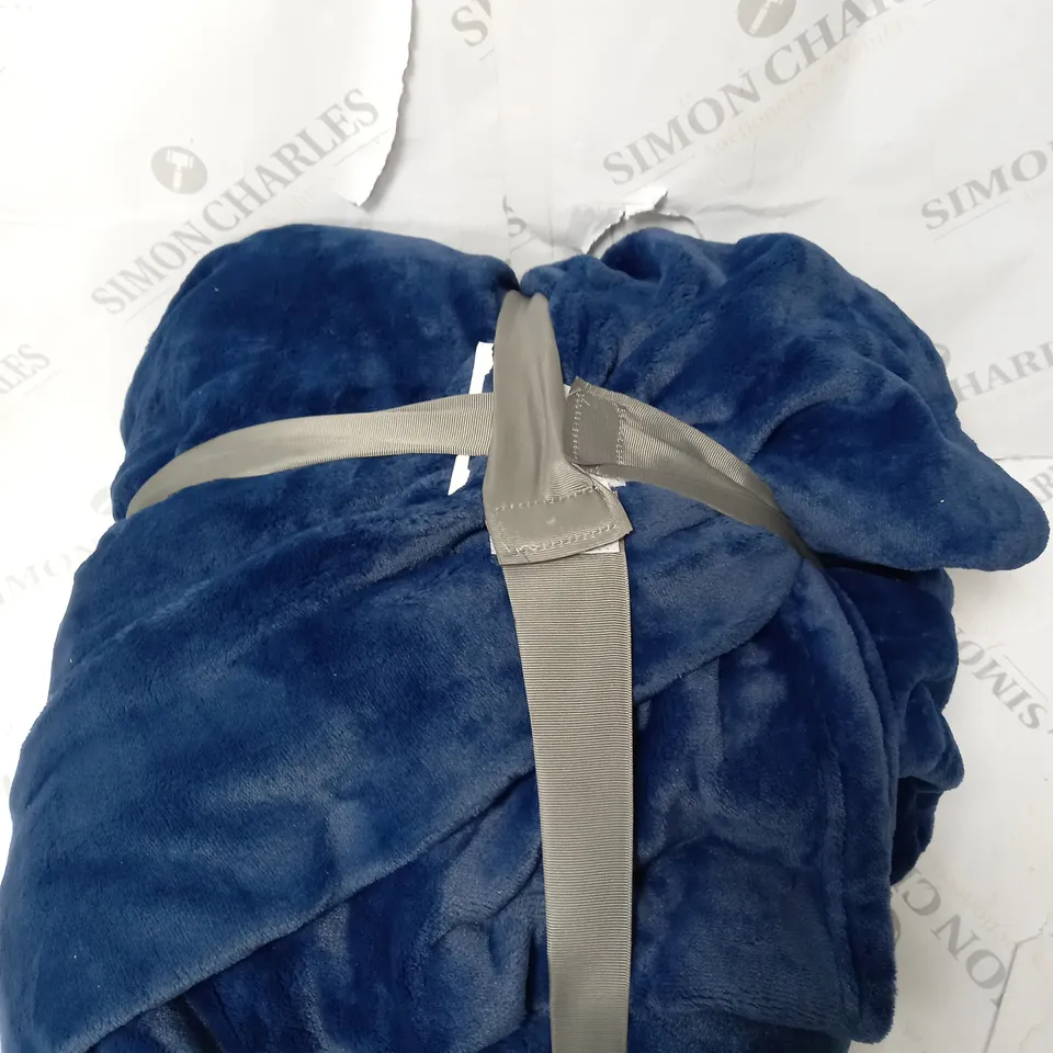 COZEE HOME VELVETSOFT TV BLANKET - NAVY - 150 X 200CM 