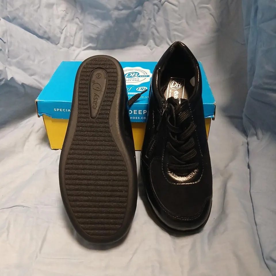 DB SHOES ENGLAND BLACK PATENT LEATHER LACE-UP SHOES, UK 6 (US 8, EU 39) – BRIDGTOWN