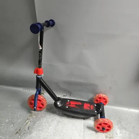 THREE WHEELED SPIDERMAN SCOOTER