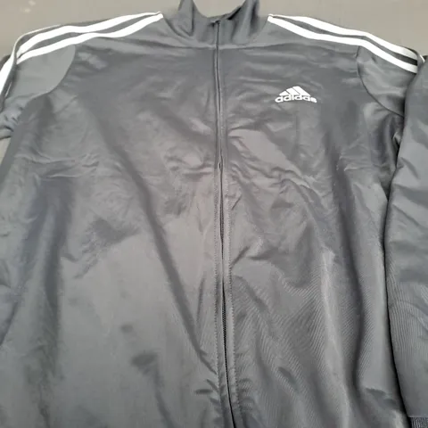 ADIDAS LIGHT GREY TRACKSUIT JACKET - UK 42/44