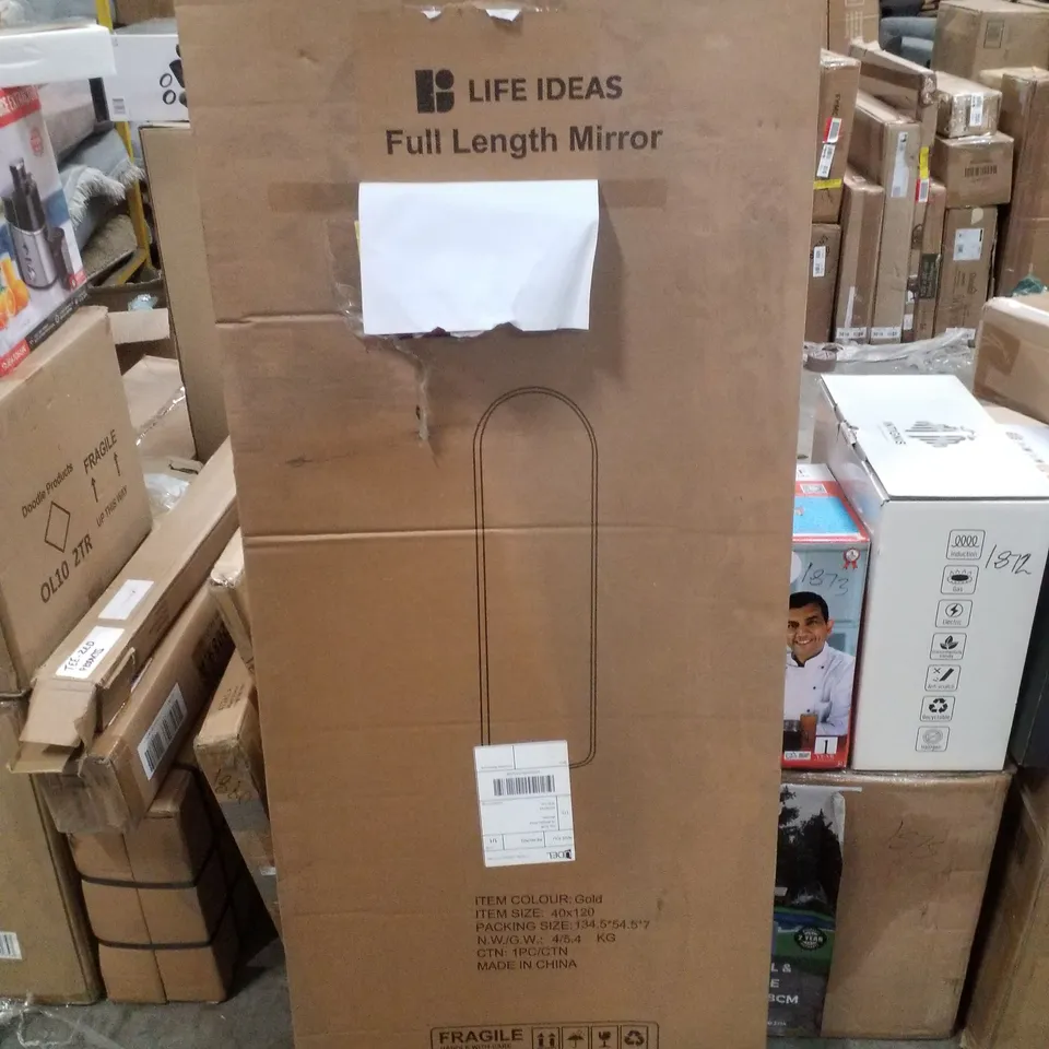 BOXED LIFE IDEA FULL LENGTH MIRROR - GOLD