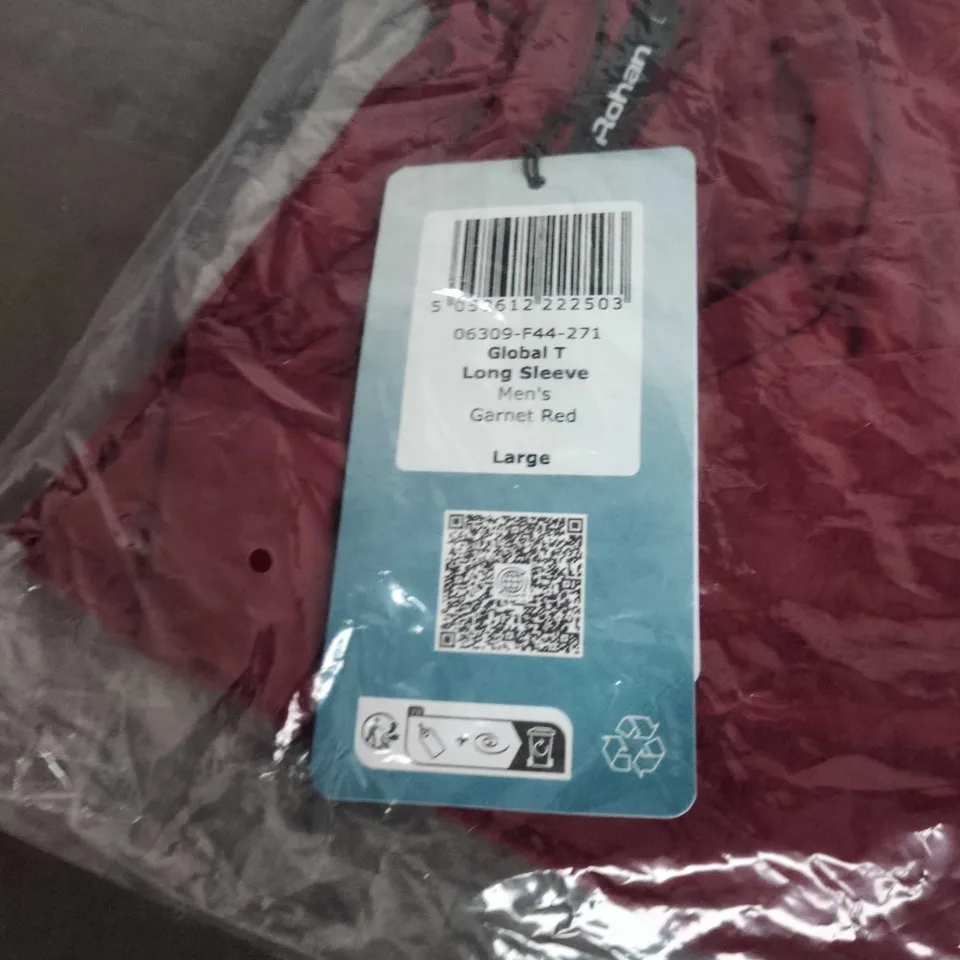 ROHAN GLOBAL T LONG SLEEVE MEN'S TOP – GARNET RED, SIZE L