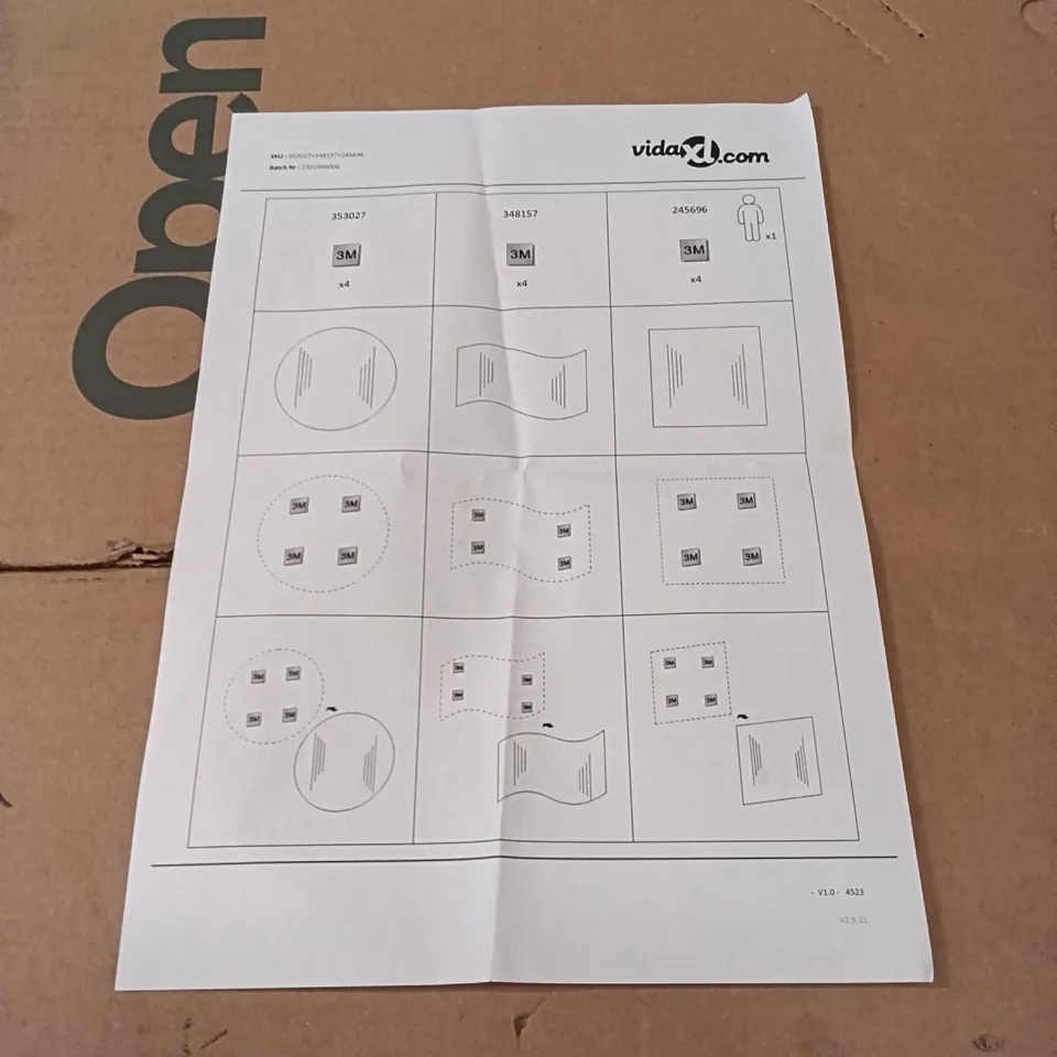 BOXED VIDA XL MIRROR SET (1 BOX)