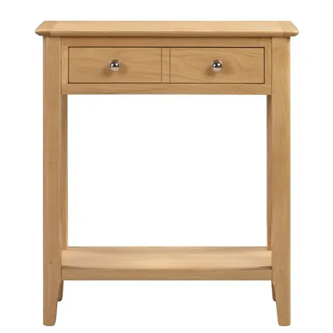 BOXED MAPLEVIEW 70cm CONSOLE TABLE - LIGHT OAK (1 BOX)