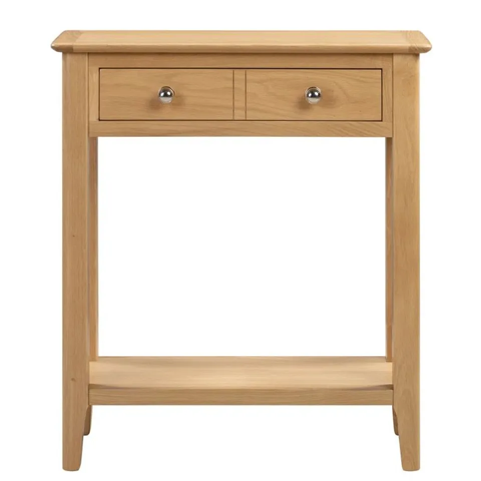 BOXED MAPLEVIEW 70cm CONSOLE TABLE - LIGHT OAK (1 BOX)