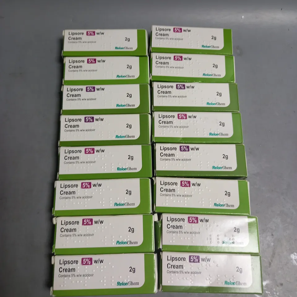 LOT OF 16 LIPSORE COLD SORE CREAM 2G