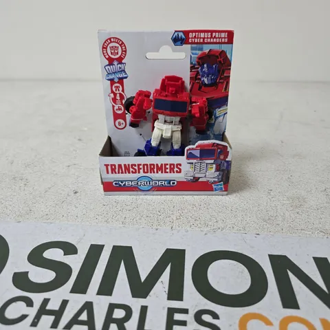 Transformers Cyber World Optimus Prime action figure – boxed