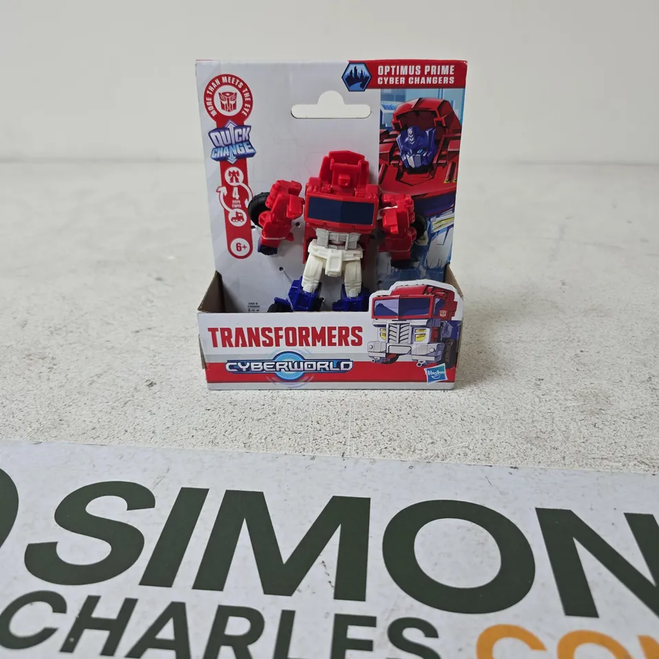 Transformers Cyber World Optimus Prime action figure – boxed