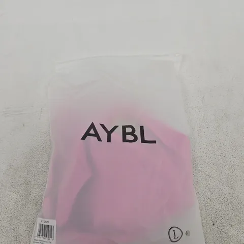 BAGGED AYBL STAPLE HALTERNECK CROP TOP - SUMMER PINK - LARGE