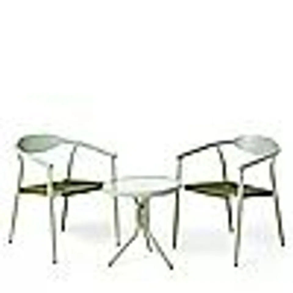 INNOVATORS RATTAN CONSERVATORY 2 CHAIRS & TABLE BISTRO SET