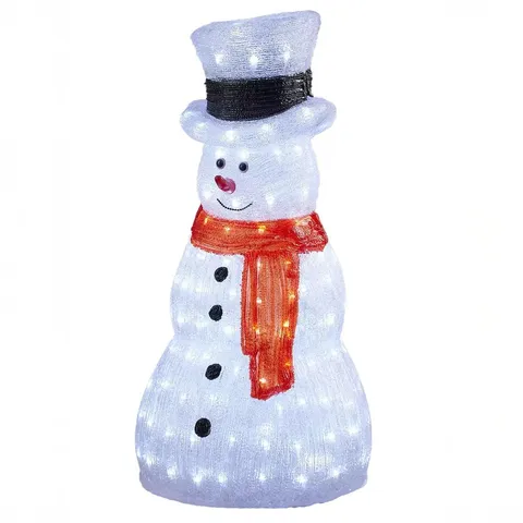 BOXED 70CM ACRYLIC LIGHT UP SNOWMAN
