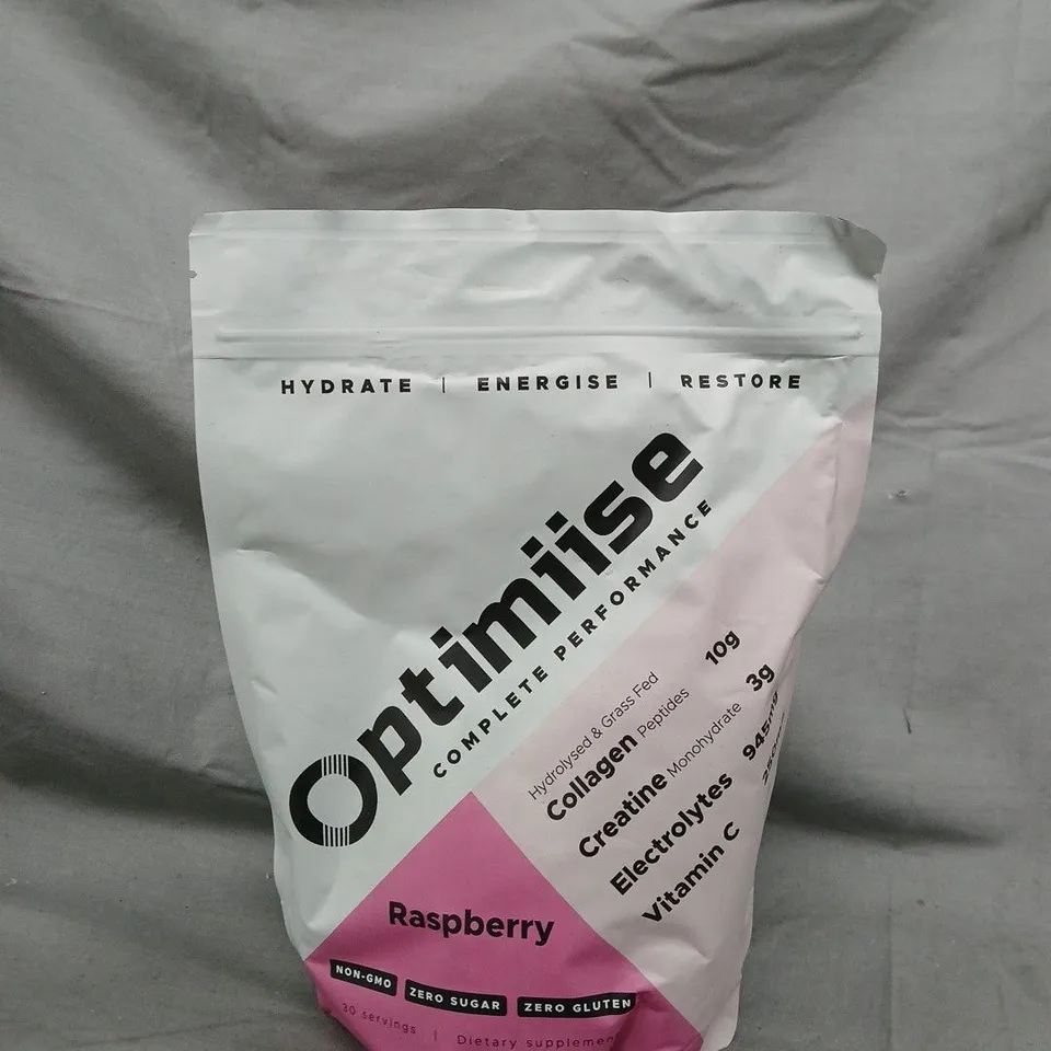OPTIMISE COMPLETE PERFORMANCE RASPBERRY – 525G DIETARY SUPPLEMENT