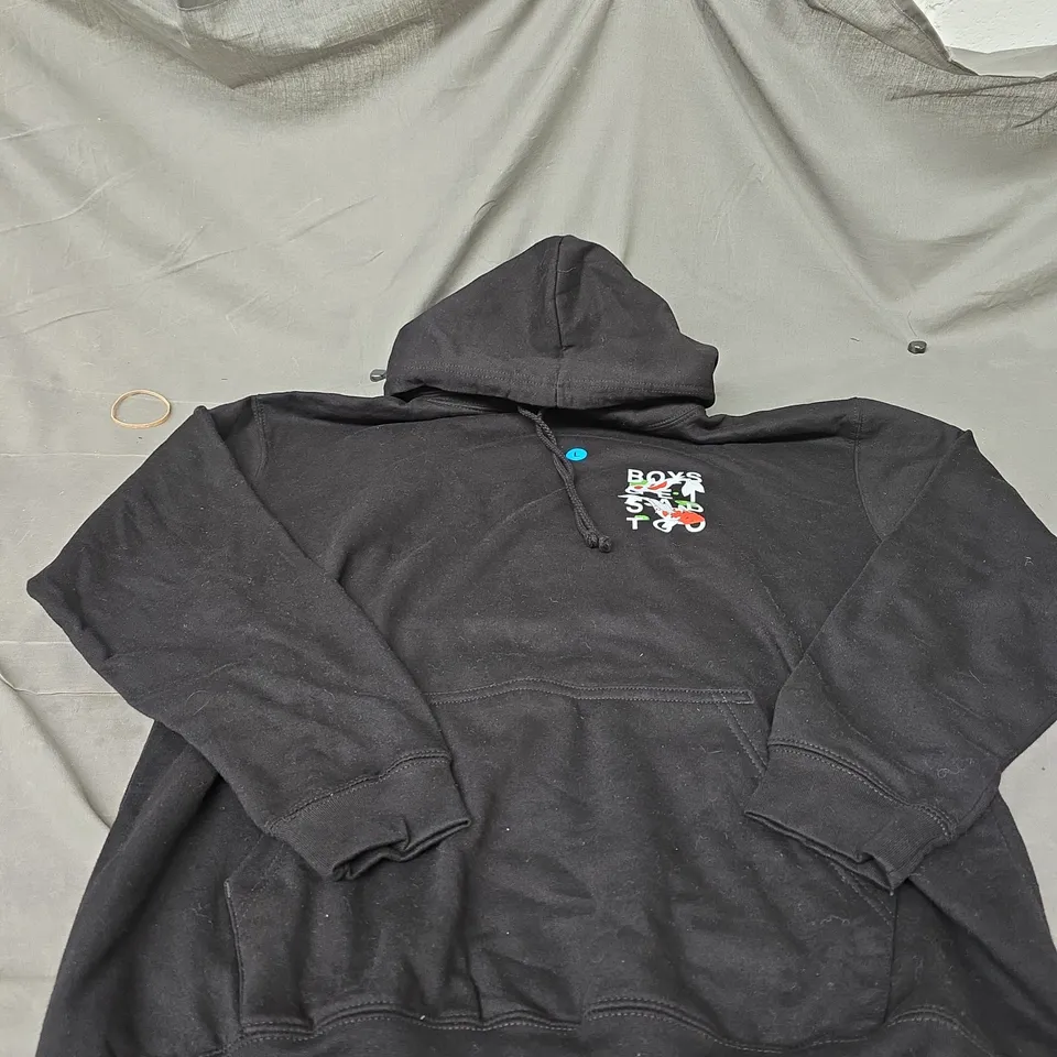 BOYS GET SAD TOO BLACK HOODIE SIZE S 