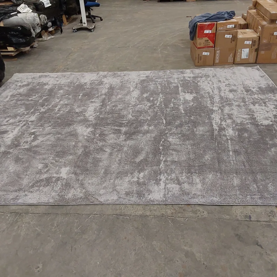 MACHINE WOVEN GREY RUG - 300 X 400CM