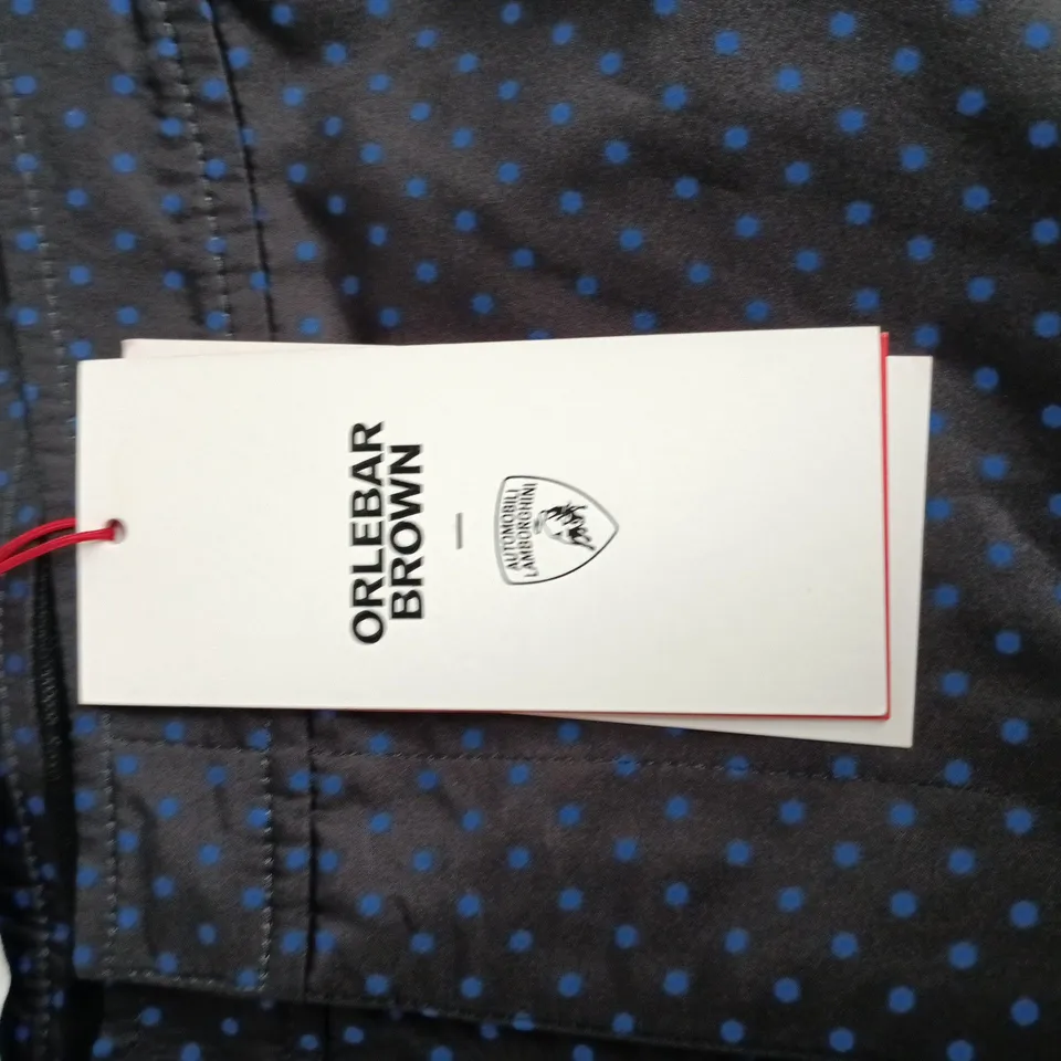 ORLEBAR BROWN BULLDOG HEXAGON DEGRADE SWIM SHORTS – UK 32 – BLU VATHYS (LAMBORGHINI COLLAB)