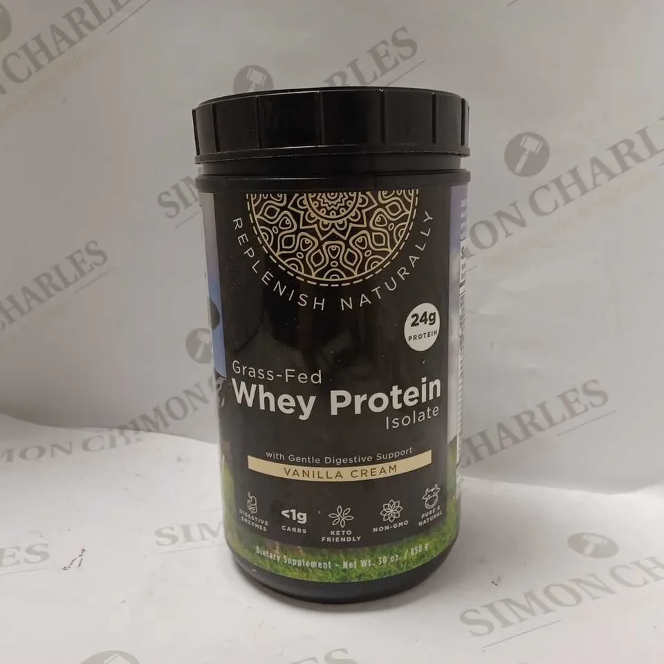 REPLENISH NATURALLY WHEY PROTEIN ISOLATE VANILLA CREAM (850g)