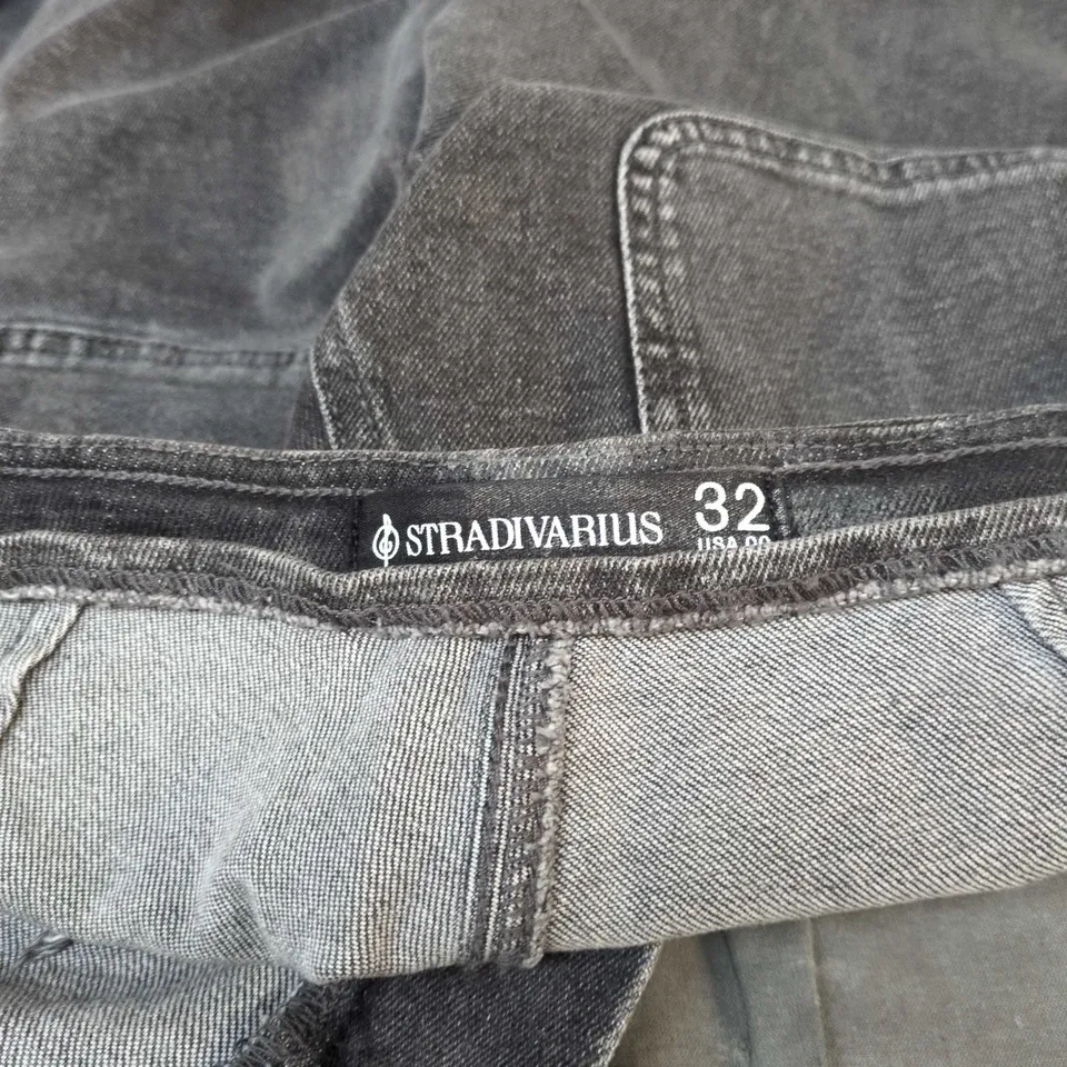 STRADIVARIUS WOMEN'S DENIM JEANS - DARK WASH, SIZE 32