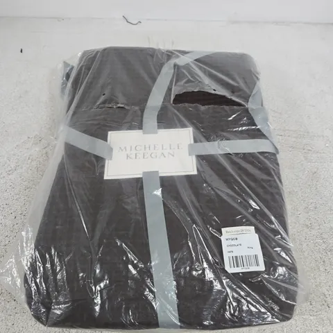MICHELLE KEEGAN CHUNKY WAFFLE DUVET SET - CHOCOLATE - KING