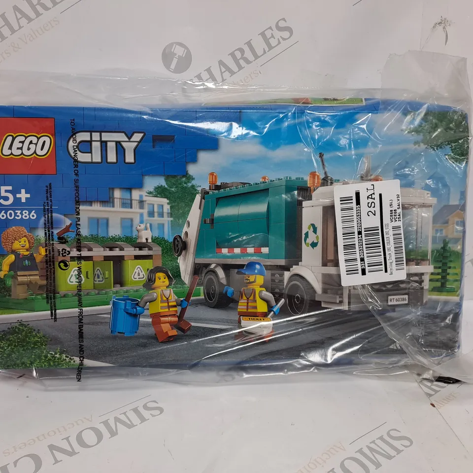 BOXED LEGO CITY RECYCLING TRUCK 60386 RRP £29.99