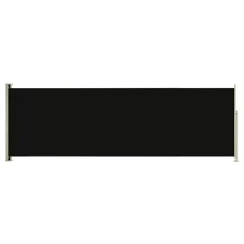 BOXED DAKOTA FIELDS 600CM W X 117CM D FABRIC COVER RETRACTABLE SIDE AWNING - BLACK (1 BOX)