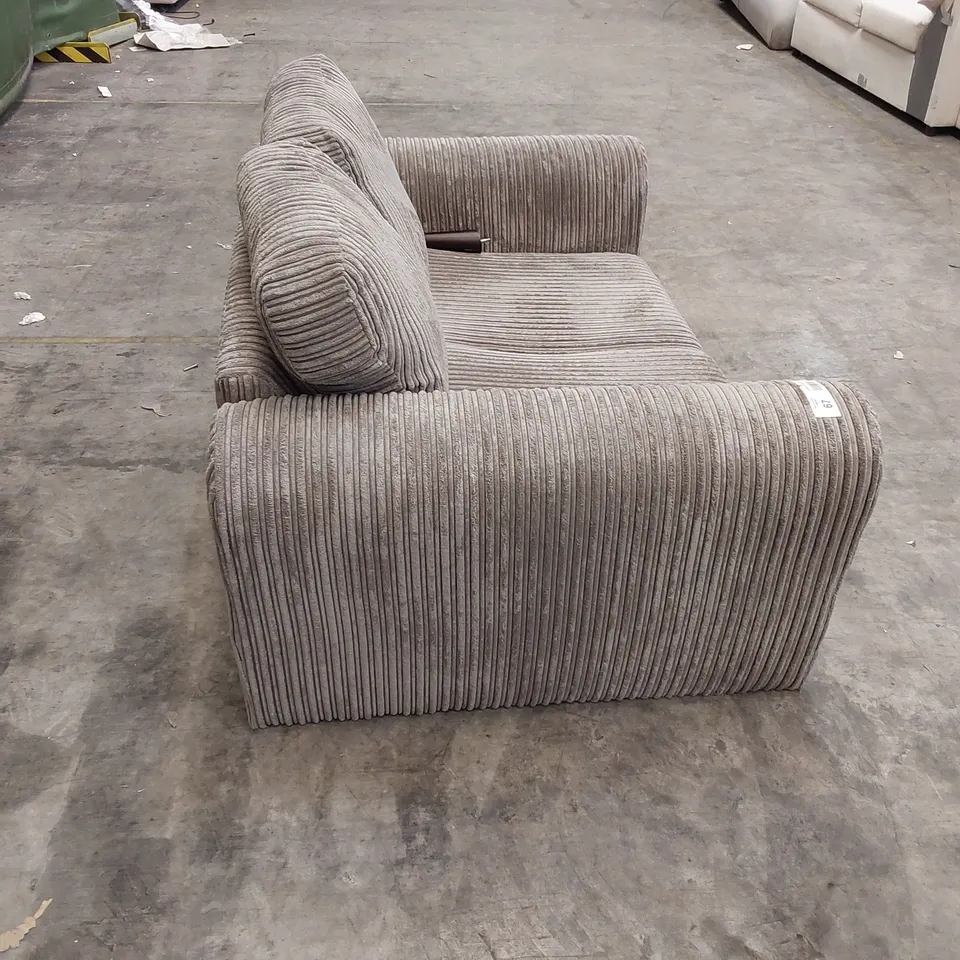 QUALITY DESIGNER 2 SEATER SOFA GREY JUMBO CORD 